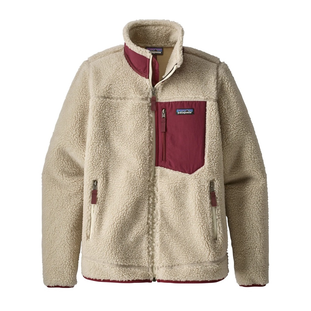 Patagonia Women's Classic Retro-X® Fleece Jacket - Natural with Arrow Red